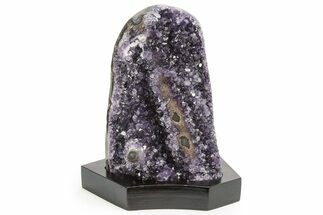 Amethyst Cluster With Wood Base - Uruguay #225956
