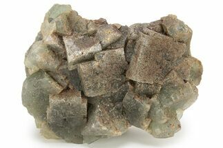 Green Cubic Fluorite Crystal Cluster - Morocco #223890