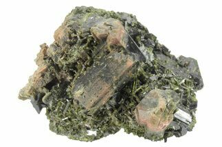 Lustrous, Epidote Crystal Cluster - Pakistan #213466