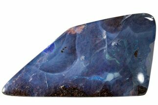 Vivid Blue Boulder Opal Cabochon - Queensland, Australia #227096