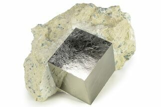 Natural Pyrite Cube In Rock - Navajun, Spain #227643