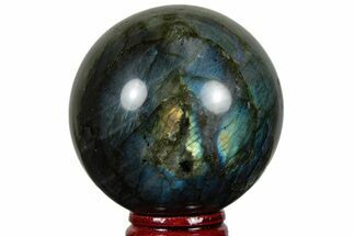 Flashy, Polished Labradorite Sphere - Great Color Play #227279
