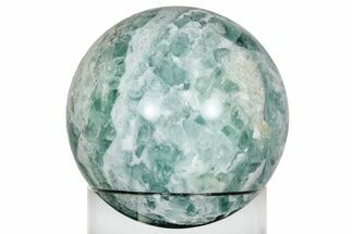 Polished Green Fluorite Sphere - Mexico #227224