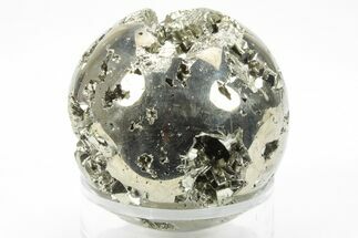 Polished Pyrite Sphere - Peru #228359