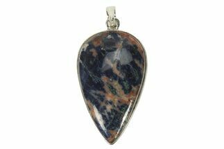 Polished Sodalite Pendant (Necklace) - Sterling Silver #228562