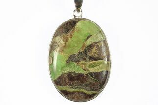 Green Gaspeite Pendant (Necklace) - Sterling Silver #228699