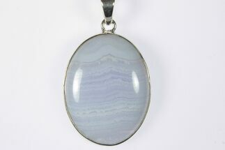 Blue Lace Agate Pendant (Necklace) - Sterling Silver #228652