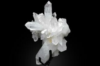 Quartz Crystal Cluster With Rotating Stand - Spectacular! #229594