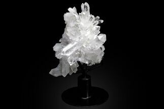 Quartz Crystal Cluster With Rotating Stand - High Quality #229598
