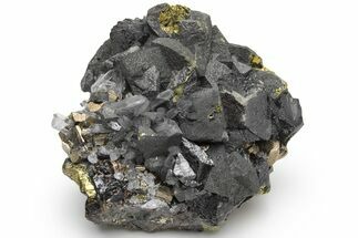 Lustrous Chalcopyrite on Quartz, Sphalerite, and Pyrite - Peru #231531
