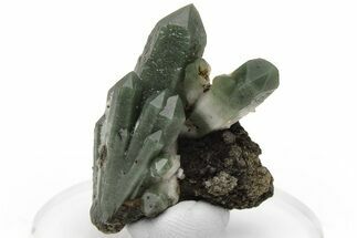 Ilvaite & Arsenopyrite on Hedenbergite Included Quartz - Mongolia #231693