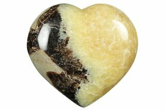 Polished Septarian Heart - Madagascar #205171