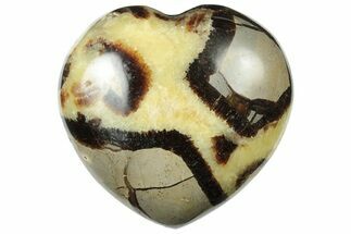 Polished Septarian Heart - Madagascar #205186
