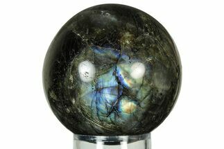 Flashy, Polished Labradorite Sphere - Great Color Play #232431