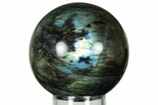 Flashy, Polished Labradorite Sphere - Great Color Play #232434