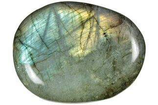 Flashy, Polished Labradorite Palm Stone - Madagascar #232447