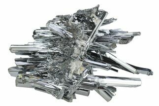 Lustrous, Metallic Stibnite Crystals - Jiangxi, China #236184