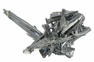 Lustrous, Metallic Stibnite Crystals - Jiangxi, China #236194
