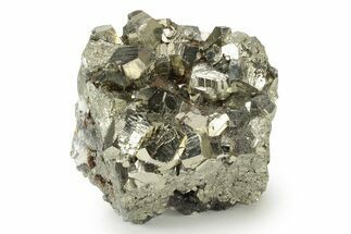Striated, Pyrite Crystal Cluster - Peru #238861