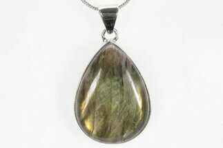 Brilliant, Labradorite Pendant (Necklace) - Sterling Silver #238610