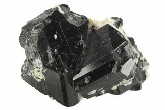 Black Tourmaline (Schorl) Crystals on Orthoclase - Namibia #239672