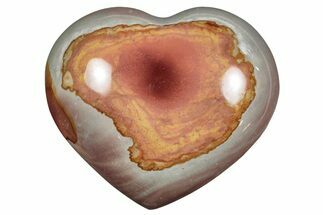 Wide, Polychrome Jasper Heart - Madagascar #239089