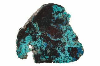 Colorful Chrysocolla and Shattuckite Slab - Mexico #240598