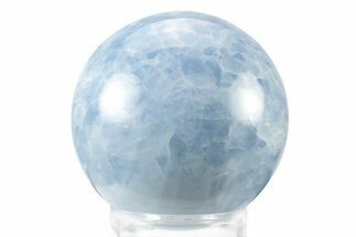 Polished Blue Calcite Sphere - Madagascar #239111