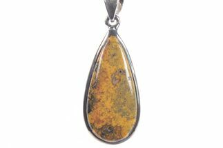 Bumblebee Jasper Pendant (Necklace) - Sterling Silver #241237