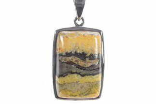 Bumblebee Jasper Pendant (Necklace) - Sterling Silver #241244