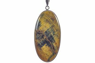 Blue Tiger's Eye Pendant (Necklace) - Sterling Silver #241268
