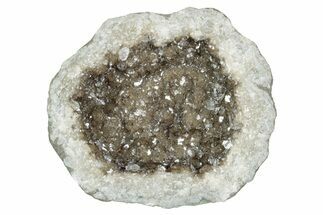 Keokuk Quartz Geode with Calcite Crystals (Half) - Missouri #239023