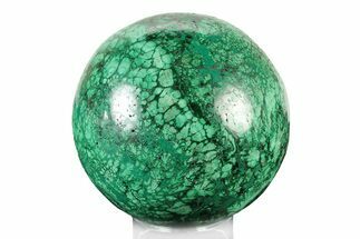 Flowery, Polished Malachite Sphere - DR Congo #241966