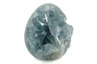 Crystal Filled Celestine (Celestite) Egg Geode - Madagascar #241885