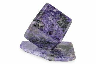 Polished Purple Charoite Cube with Base - Siberia #243430