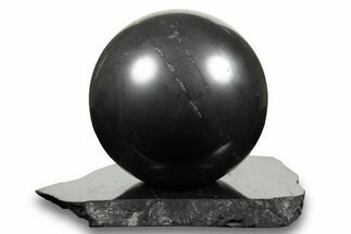 Polished Shungite Sphere With Base #243455