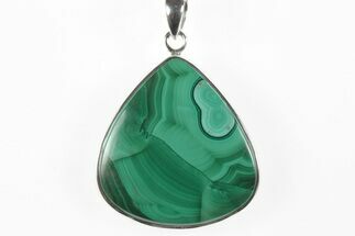Vibrant Green Malachite Pendant - Sterling Silver #244044