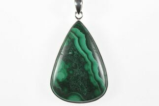 Vibrant Green Malachite Pendant - Sterling Silver #244045