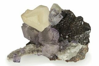 Calcite, Cubic Fluorite & Sphalerite Association - Tennessee #244244