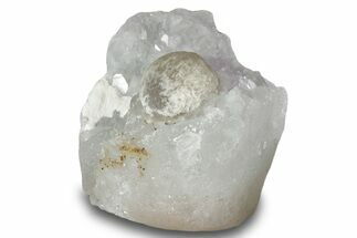 Botryoidal Fluorite on Quartz/Amethyst - India #244497