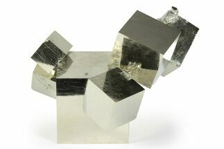 Shiny, Natural Pyrite Cube Cluster - Navajun, Spain #245004