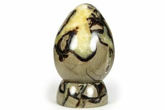Polished Septarian Egg with Stand - Madagascar #245325