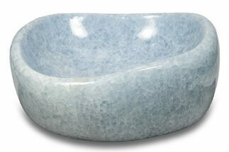 Polished Blue Calcite Bowl - Madagascar #245436