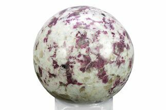 Polished Rubellite (Tourmaline) & Quartz Sphere - Madagascar #245734