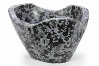 Polished Indigo Gabbro Bowl - Madagascar #245776