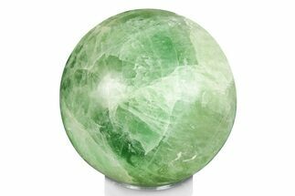 Polished Green Fluorite Sphere - Madagascar #246093