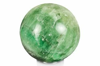 Polished Green Fluorite Sphere - Madagascar #246097