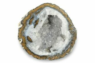 Las Choyas Coconut Geode Half with Quartz Crystals - Mexico #246293