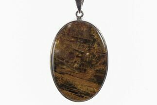 Blue Tiger's Eye Pendant (Necklace) - Sterling Silver #241305