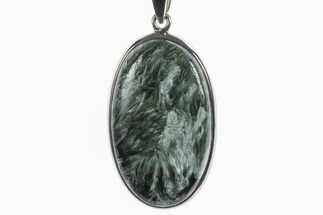 Polished Seraphinite Pendant (Necklace) - Sterling Silver #241325